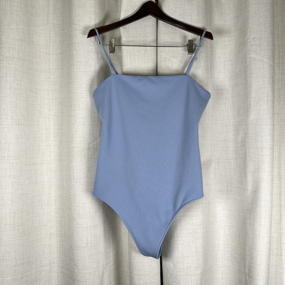 Show Me Your Mumu Amabella Bodysuit Periwinkle Blue Women's XL Textured USA